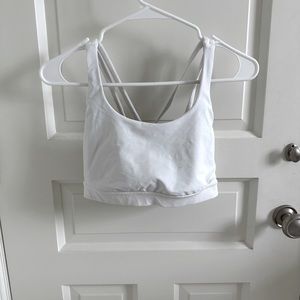 2 Energy Bras *Medium Support (B-D cups) in White by Lululemon.